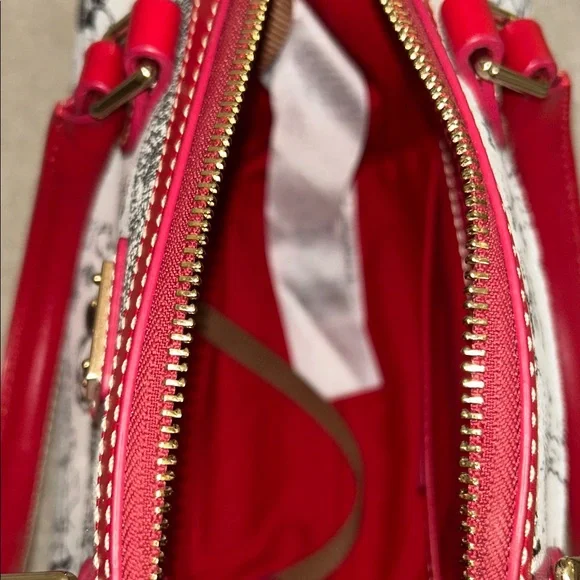 Dooney & Burke Disney Satchel Purse Red and White - Picture 4 of 5